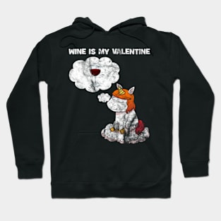 Valentine_s Day Wine Unicorn Single Say Funny Hoodie